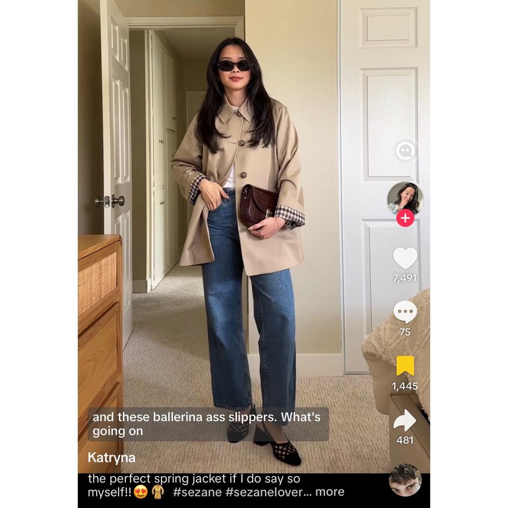 La Maille Sezane Carter Jacket in Light Beige Size US 12 / FR 44 / XXL✨ - Picture 9 of 16